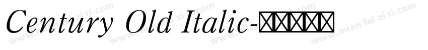 Century Old Italic字体转换